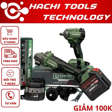 Combo Máy Mài TH-8.100, Máy Siết TH-6.360Pro, Pin 20Cell - Động Cơ Không Chổi Than, Chân Pin Phổ Thông - Giá 975.000 VND Combo Máy Mài TH-8.100, Máy Siết TH-6.360Pro, Pin 20Cell - Động Cơ Không Chổi Than, Chân Pin Phổ Thông - Giá 975.000 VND