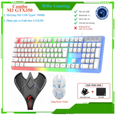 Combo Meiying M3 Bộ chuyển đổi gaming Bluetooth 5.1 dây 500Hz bàn phím GTX350 tặng chuột 369.000₫ 2