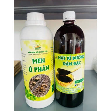 Combo Men ủ phân + mật rỉ đường - ủ nhanh, ít mùi, dễ dùng cho cá, đậu, chuối