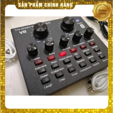 Combo míc hát livestream thu âm karaoke online micro BM900 + card V8 - 328.000 VND
