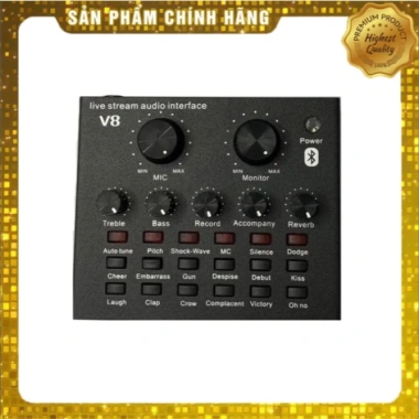 Combo míc hát livestream thu âm karaoke online micro BM900 + card V8 - 328.000 VND