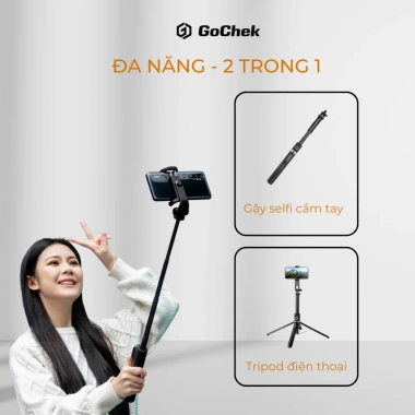 Combo Mic Không Dây GoChek Ultra S24 + Gậy Tripod SS100 - Livestream, Chụp Ảnh, Quay Video, Thu Âm Giá Ưu Đãi 1,240,000₫ 3