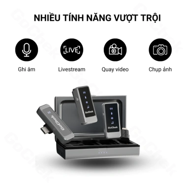 Combo Mic Không Dây GoChek Ultra S24 + Gậy Tripod SS100 - Livestream, Chụp Ảnh, Quay Video, Thu Âm Giá Ưu Đãi 1,240,000₫ 6