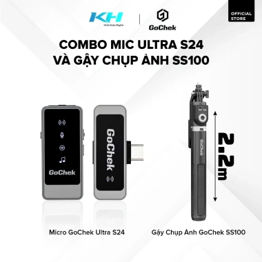 Combo Mic Không Dây GoChek Ultra S24 + Gậy Tripod SS100 - Livestream, Chụp Ảnh, Quay Video, Thu Âm Giá Ưu Đãi 1,240,000₫ 9