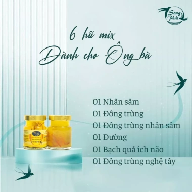 Combo Mix 6 hũ 70ml Tổ yến Song Phát nguyên chất Giá 215.000đ, bảo vệ sức khỏe 10