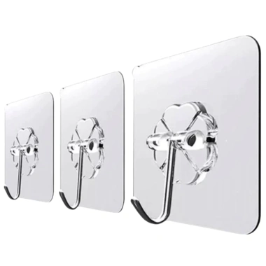Combo móc dán tường trong suốt đa năng - Siêu dính, chịu lực tốt, giá chỉ 7.000₫ 2