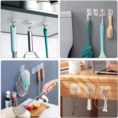 Combo móc dán tường trong suốt đa năng - Siêu dính, chịu lực tốt, giá chỉ 7.000₫ 3