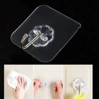 Combo móc dán tường trong suốt đa năng - Siêu dính, chịu lực tốt, giá chỉ 7.000₫ 8