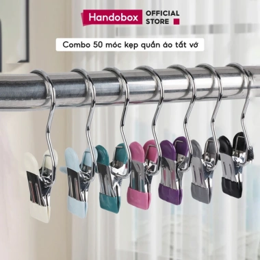 Combo Móc Kẹp Quần Áo & Tất Vớ Handobox INOX Chống Gỉ Đa Năng - Giá 89.000₫