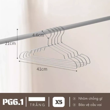Combo móc treo quần áo nhôm chịu tải, chống thời tiết, đa năng bảo vệ áo - 70.000₫ 10 Combo móc treo quần áo nhôm chịu tải, chống thời tiết, đa năng bảo vệ áo - 70.000₫ 10