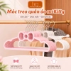 Combo móc treo quần áo nơ Kitty Rãnh chống trượt 2 dây mắc váy nhựa PP dẻo giá 58k