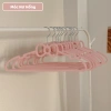 Combo móc treo quần áo nơ Kitty Rãnh chống trượt 2 dây mắc váy nhựa PP dẻo giá 58k 10
