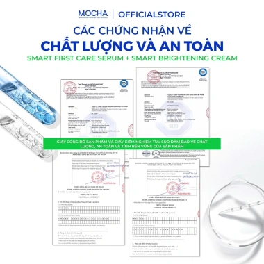 Combo MOCHA Smart Brightening Cream & First Care Serum - Mua 2 Tặng 2 Sáng Da, Giá 592.557₫ 8 Combo MOCHA Smart Brightening Cream & First Care Serum - Mua 2 Tặng 2 Sáng Da, Giá 592.557₫ 8