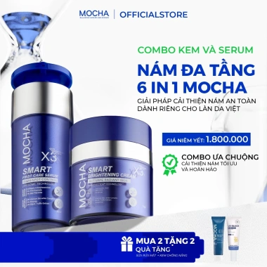 Combo MOCHA Smart Brightening Cream & First Care Serum - Mua 2 Tặng 2 Sáng Da, Giá 592.557₫ 10 Combo MOCHA Smart Brightening Cream & First Care Serum - Mua 2 Tặng 2 Sáng Da, Giá 592.557₫ 10