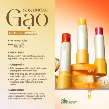 Combo Môi Hồng Son Lụa Diễm, Son Gạo Dưỡng Môi, Tẩy Da Chết Cỏ Mềm 498.000 VND