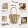 Combo Mũ Cói Mềm Vành Ren và Túi Cói Dệt Dày Dặn Chuẩn Đẹp Nữ QO STUDIO 107k 3