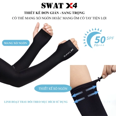 Combo mũ SWAT F5 + ống tay chống nắng SWAT – chất liệu cao cấp, thoáng khí, thấm mồ hôi, co dãn thoải mái, chỉ 145.000₫ 7