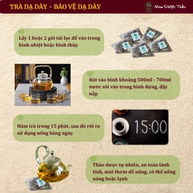 Combo Mua 2 Tặng 1 Trà An Vị Trào Ngược Dạ Dày - Thanh Nhiệt, Tả Hỏa, Giảm Ợ Chua Nóng, Phục Hồi Tiêu Hóa 398k 8