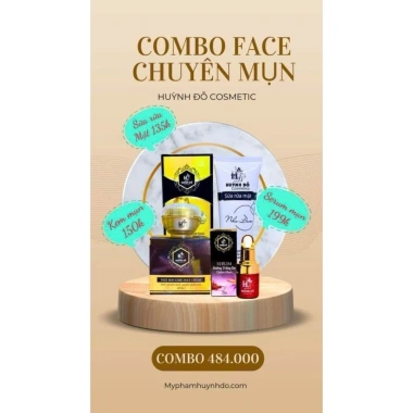 Combo Mụn Huỳnh Đỗ 3 trong 1: Sữa rửa mặt, Kem mụn, Serum giảm mụn, mờ thâm, dưỡng trắng da – 135.000₫ 6