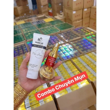 Combo Mụn Huỳnh Đỗ 3 trong 1: Sữa rửa mặt, Kem mụn, Serum giảm mụn, mờ thâm, dưỡng trắng da – 135.000₫ 8
