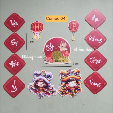 Combo Nam Châm Tết - Giá 30k - Vạn Sự Như Ý, Dán Tủ Lạnh, Bảng Từ, Lớp Học 10 Combo Nam Châm Tết - Giá 30k - Vạn Sự Như Ý, Dán Tủ Lạnh, Bảng Từ, Lớp Học 10