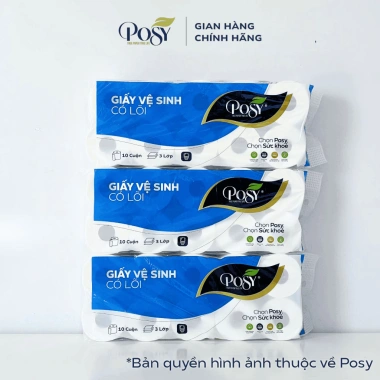Combo Nắng Hạ 3 Bịch Giấy Vệ Sinh Posy 10 Cuộn 3 Lớp - Mềm Mịn An Toàn Da Giá 193.500 VND 7 Combo Nắng Hạ 3 Bịch Giấy Vệ Sinh Posy 10 Cuộn 3 Lớp - Mềm Mịn An Toàn Da Giá 193.500 VND 7