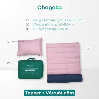Combo Nệm Văn Phòng Chagota Coolnylon Mát Lạnh Dễ Chịu kèm Chăn Mỏng và Gối Nằm giá 400.000 VND 3