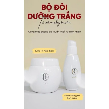 Combo ngày đêm Rúee 50ml hỗ trợ nám, làm trắng da, da căng bóng - Giá chỉ 255k