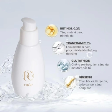 Combo ngày đêm Rúee 50ml hỗ trợ nám, làm trắng da, da căng bóng - Giá chỉ 255k