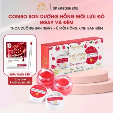 Combo Ngày Đêm Son Dưỡng Môi Thuần Chay 10g và Son Lựu Đỏ 6g Midi Beauty Natural - 155k 2