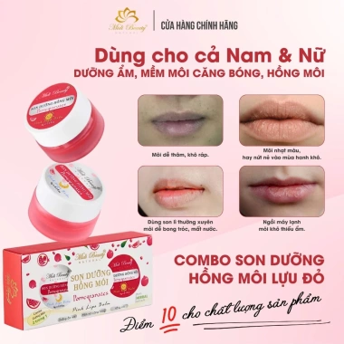 Combo Ngày Đêm Son Dưỡng Môi Thuần Chay 10g và Son Lựu Đỏ 6g Midi Beauty Natural - 155k 3
