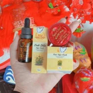 Combo Ngọc Oanh kem face + tinh dầu, tặng 4OM bông tẩy trang - Giá ưu đãi 250k
