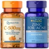 Combo Ngừa Mụn Zinc + Vitamin C Puritan's Pride - Giảm Mụn, Mờ Thâm, 449.000 VND 2