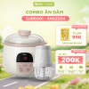 Combo Nồi Nấu Chậm Bear 0.8L + Máy Xay Ăn Dặm 0.3L - Giá 989.000đ cho bé