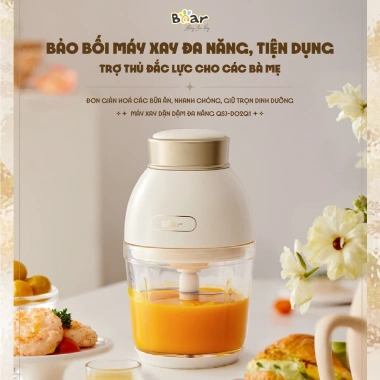 Combo Nồi Nấu Chậm Bear 0.8L + Máy Xay Ăn Dặm Bear D02Q1 Cầm Tay Bé – 1.115.000 VND 5
