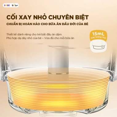 Combo Nồi Nấu Chậm Bear 1.6L và Máy Xay Ăn Dặm Bear 4H02S Tiết kiệm an toàn cho bé 8