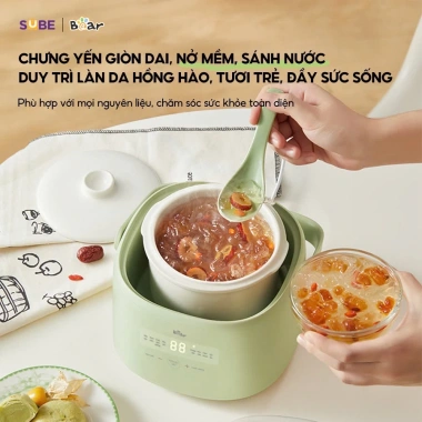 Combo Nồi Nấu Chậm BEAR 4H10E 1L + Máy Xay Ăn Dặm B03V8 0.3L - Tiết kiệm cho Mẹ Bé, Giá ưu đãi 1.153.000đ 3
