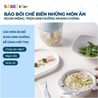 Combo Nồi Nấu Chậm BEAR 4H10E 1L + Máy Xay Ăn Dặm B03V8 0.3L - Tiết kiệm cho Mẹ Bé, Giá ưu đãi 1.153.000đ 8