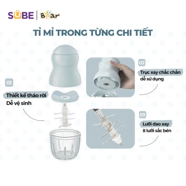 Combo Nồi Nấu Chậm Bear NNC16 1.6L + Máy Xay Ăn Dặm GR B03V8 0.3L 8 lưỡi dao - Giá ưu đãi 1,431,000₫