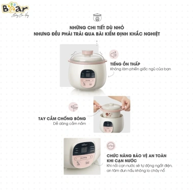 Combo Nồi nấu chậm + Chưng yến SUBE001 + Máy xay ăn dặm rau củ - BH 18 tháng, Giá ưu đãi 1.128.000 VNĐ 3 Combo Nồi nấu chậm + Chưng yến SUBE001 + Máy xay ăn dặm rau củ - BH 18 tháng, Giá ưu đãi 1.128.000 VNĐ 3
