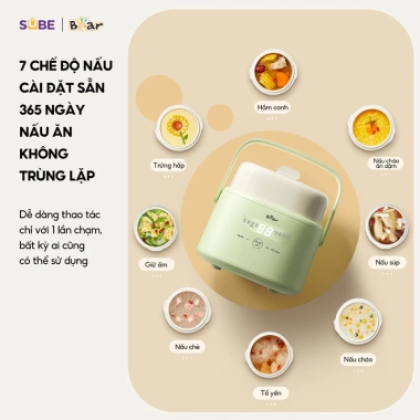 Combo Nồi Nấu Cháo Chậm Bear 4H10E 1L + Máy Xay Ăn Dặm B06V1 0,6L - 1.249.000₫ 4 Combo Nồi Nấu Cháo Chậm Bear 4H10E 1L + Máy Xay Ăn Dặm B06V1 0,6L - 1.249.000₫ 4