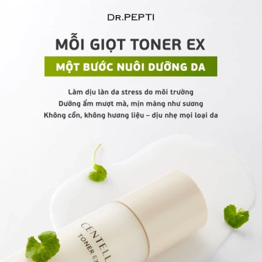 Combo Nước Hoa Hồng + Kem Dưỡng DR.PEPTI Centella Cấp Ẩm 180ml+70ml - 830.000₫ 3