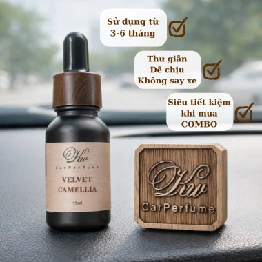 Combo Nước Hoa Ô Tô KW CarPerfume + Miếng Gỗ Khuếch Tán Cozy Corner - Chỉ 215.000₫ 2