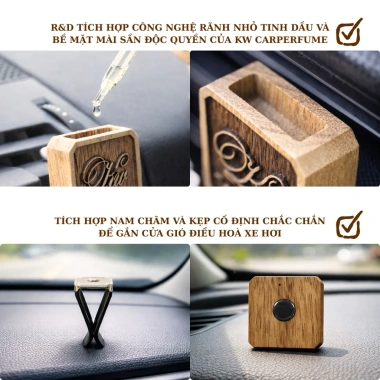 Combo Nước Hoa Ô Tô KW CarPerfume + Miếng Gỗ Khuếch Tán Cozy Corner - Chỉ 215.000₫ 3
