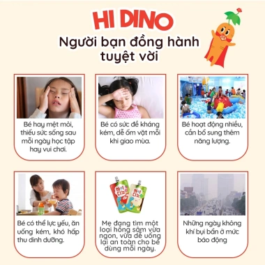 Combo Nước hồng sâm HiDino ARAM FARM cho bé 1 tuổi, hồng sâm 6 năm tuổi đề kháng, chỉ 92.000₫ 8 Combo Nước hồng sâm HiDino ARAM FARM cho bé 1 tuổi, hồng sâm 6 năm tuổi đề kháng, chỉ 92.000₫ 8