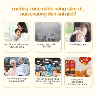 Combo nước hồng sâm Lusol hoa chuông đen cho bé 12 tháng, vị ngọt tự nhiên, thanh mát, chỉ 169.000đ