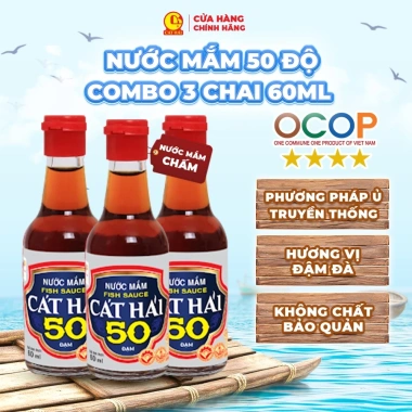 Combo Nước Mắm Chấm Cát Hải 50 Độ Đạm - ĐƠN 149K Tặng Mắm Cao Đạm, Giá 22.000₫