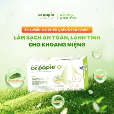 Combo Nước tắm thảo dược Dr.Papie 500ml + Gạc rơ lưỡi 0+ cho bé sơ sinh - 340.000 VND 5
