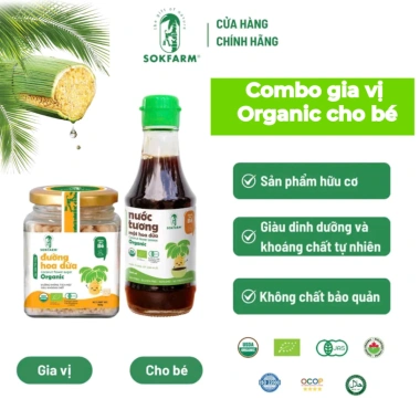 Combo Nước Tương + Mật Hoa Dừa Organic Sokfarm cho bé không chất bảo quản không gluten an toàn 148.000 7 Combo Nước Tương + Mật Hoa Dừa Organic Sokfarm cho bé không chất bảo quản không gluten an toàn 148.000 7