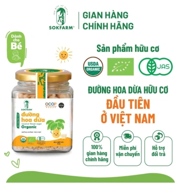 Combo Nước Tương + Mật Hoa Dừa Organic Sokfarm cho bé không chất bảo quản không gluten an toàn 148.000